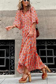 Lilipretty Fabulous Time Puff Sleeve Tiered Midi Dress