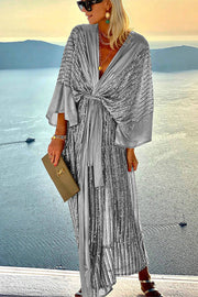 Lilipretty Dreamy Evenings Retro Court Style Kimono Maxi Dress