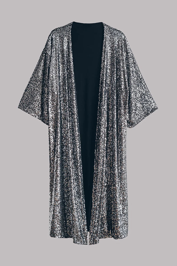 Lilipretty Disco Glamour Bell Sleeve Sequin Jacket