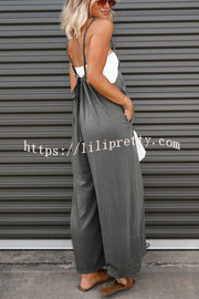 Lilipretty Unstoppable Feeling Pocketed Tie Wide Leg Overalls
