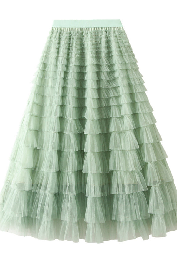 Lilipretty Make a Royal Statement with this Elastic Waist Tulle Skirt
