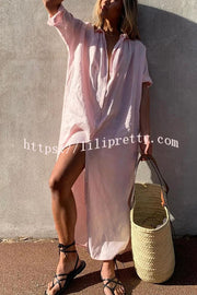 Lilipretty A Simple Concept Maxi Shirt Dress