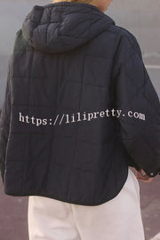 Lilipretty Warms My Soul Pocket Quilted Puffer Relaxed Pullover Hoodie