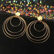 Lilipretty Layered Geometric Hoop Gold Earrings
