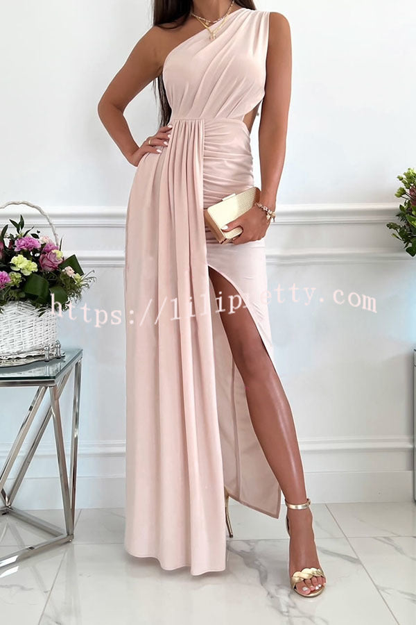Lilipretty Romantically Inclined One Shoulder Maxi Dress
