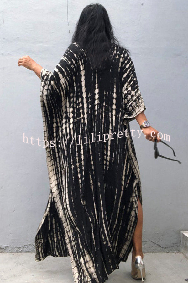 Lilipretty Live Freely Tie Dye Boho Loose Cover-up Dress