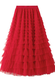 Lilipretty Make a Royal Statement with this Elastic Waist Tulle Skirt
