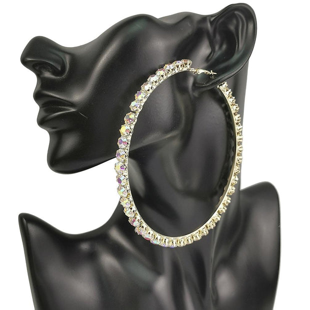 Lilipretty Acrylic Fancy Color Diamond Big Circle Diamond Earrings