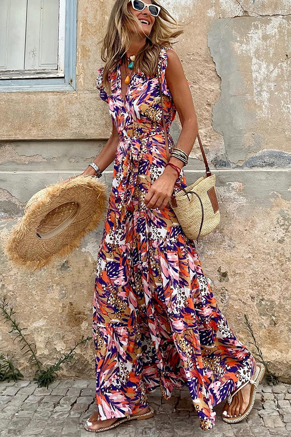 Lilipretty Pursue Your Passion Floral Ruffle Sleeve Maxi Dress – lilipretty