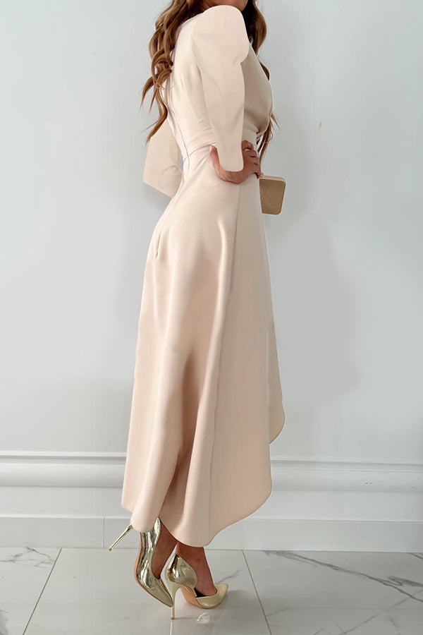 Lilipretty Charming Grace Ruffle Long Sleeve Midi Dress