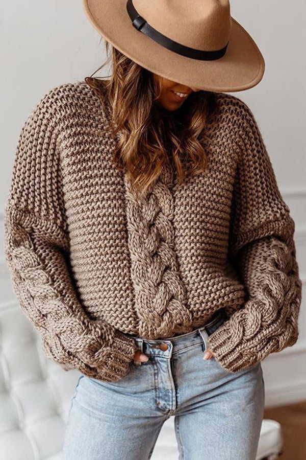Lilipretty Once Upon A Fall Cable Knit Sweater