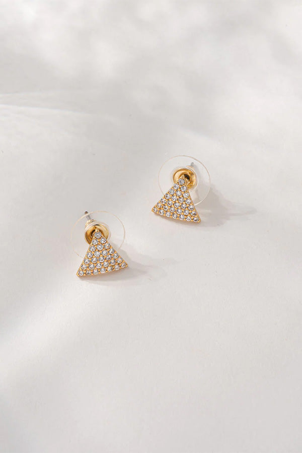 Lilipretty Crystal Triangle Stud Earrings