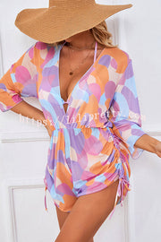 Lilipretty Color Lace High Waist Bikini Three-piece Suit