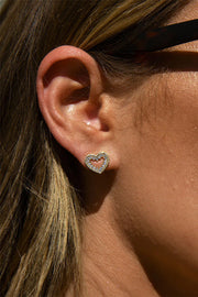 Lilipretty Queen of Hearts Crystal Stud Earrings