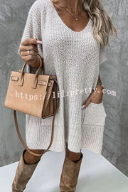 Lilipretty Windy City Pocketed Oversized Knit Sweater