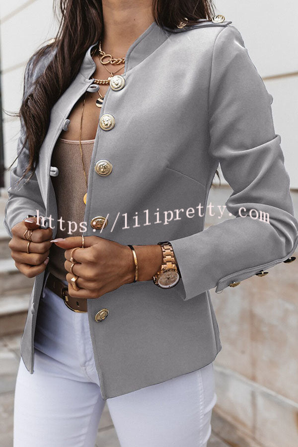 Lilipretty Clever Thoughts Double Breasted Lightweight Blazer