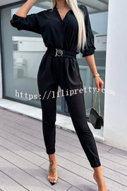 Lilipretty What You Waiting for Elastic Belted Pocketed Jumpsuit