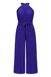 Lilipretty All The Feels Halter Neck Pleated Jumpsuit