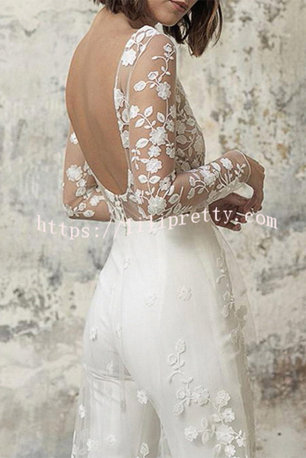 Lilipretty White Wedding Jumpsuit