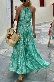 Lilipretty Splendid Living Floral Halter Maxi Dress