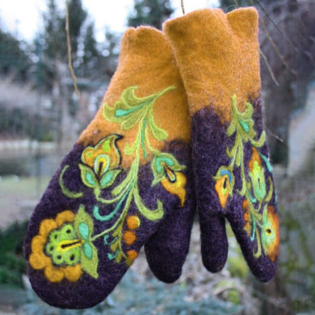Lilipretty Half-finger flip-top cold and warm wool knitted and velvet padded gloves