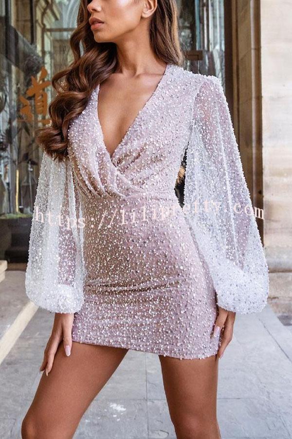 Lilipretty Bring Cheer Sequin Long Sleeve Party Dress