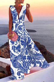 Lilipretty Novel Romance V Neck Maxi Party Dress