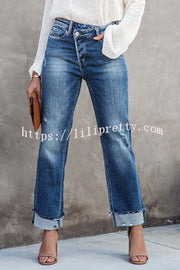 Lilipretty Stretchy High Rise Jeans with a Cross Over Style for You
