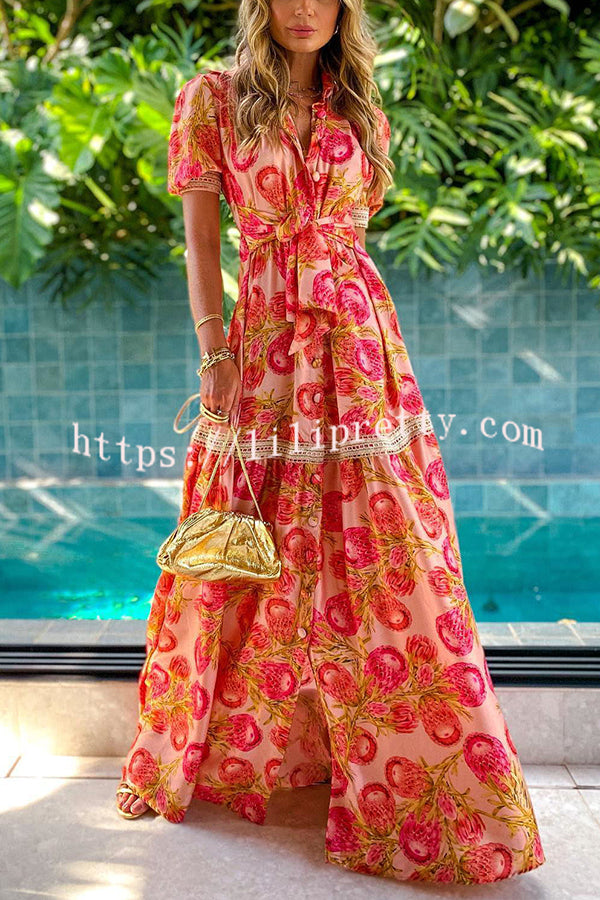 Lilipretty Driving Down Sunset Floral Maxi Dress