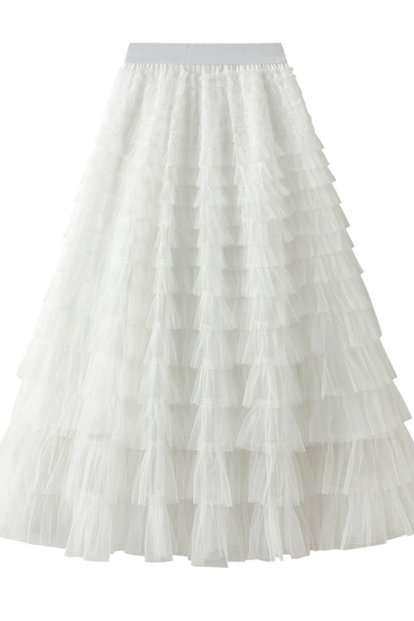 Lilipretty Make a Royal Statement with this Elastic Waist Tulle Skirt lilipretty