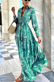 Lilipretty Gracefully Yours Paisley Floral Shirt Maxi Dress