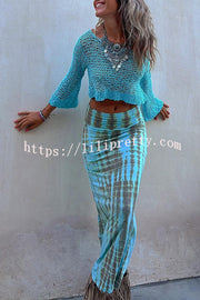 Lilipretty Adoring Memories Tie-dye Elastic Waist Maxi Skirt