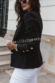 Lilipretty Clever Thoughts Double Breasted Lightweight Blazer