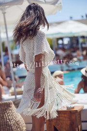 Lilipretty Catch The Ocean Tassel Hollow Cover-up