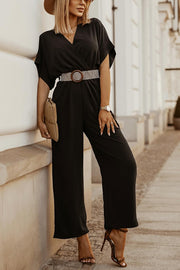 Lilipretty Daytime Diva Belted Wrap Relaxed Jumpsuit