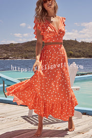 Lilipretty Day on The Beach Poka Dot Print Dress Suit